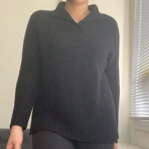 KIKIT Black Collared Sweater